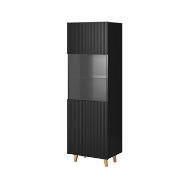 Cama MEBLE Display cabinet PAFOS 60x40x182 mat black