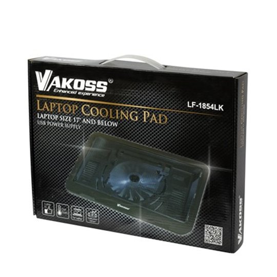 Vakoss LF-1854LK kylningsdynor för bärbara datorer 43,2 cm (17") Svart