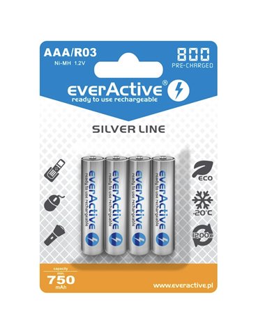 Everactive EVHRL03-800 hushållsbatteri Laddningsbart batteri AAA Nickel-metallhydrid (NiMH)
