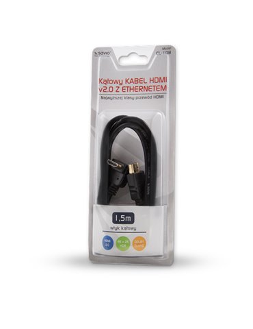 Savio CL-108 HDMI-kabel 1,5 m HDMI Typ A (standard) Svart