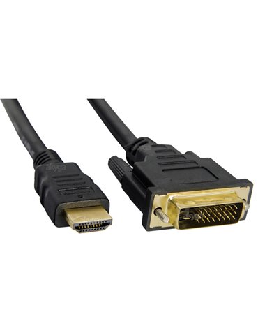 Akyga AK-AV-11 videokabeladapter 1,8 m HDMI Typ A (standard) DVI-D Svart