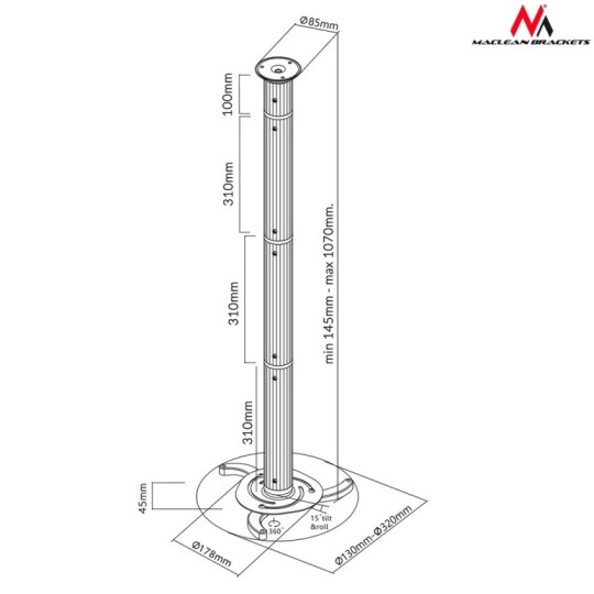 Ceiling Mount For Projector
