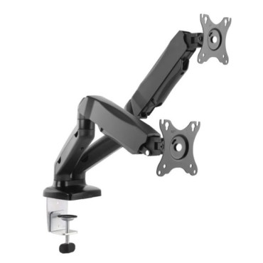 Desk mount for 2 monitors LED/LCD 13-27" ART UM-116 gas assistance 2-6.5 kg Black