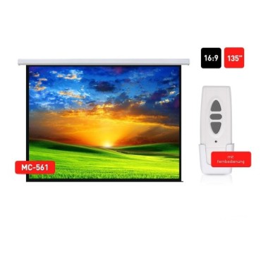 Maclean MC-561 electric projection screen 135 "300x168cm 16: 9 with wall control and remote control