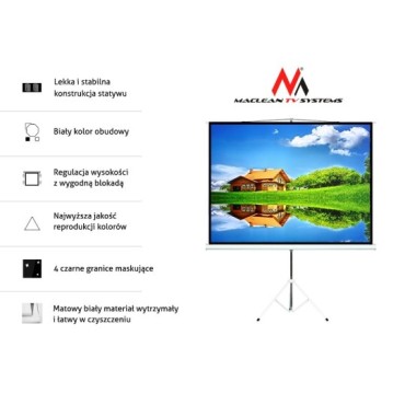 Maclean MC-608 Projection Screen With 240x180 Tripods