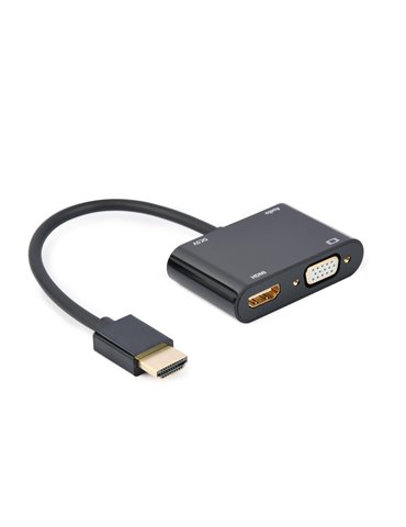 Gembird A-HDMIM-HDMIFVGAF-01 nätverkskort/adapters HDMI, VGA