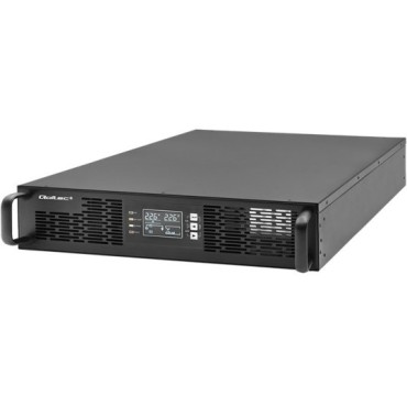 Qoltec 52287 Uninterruptible Power Supply UPS for RACK | 3kVA | 3000W | Power factor 1.0 | LCD | EPO | USB | On-line