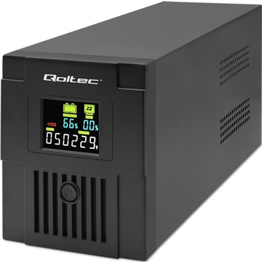 Qoltec 53771 uninterruptible power supply (UPS) Line-Interactive 2 kVA 1200 W 2 AC outlet(s) Qoltec 53771 uninterruptible power supply (UPS) Line-Interactive 2 kVA 1200 W 2 AC outlet(s)