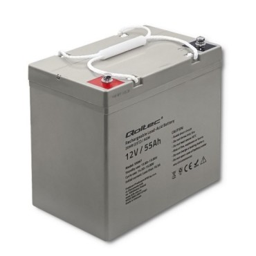 Qoltec 53067 AGM battery | 12V | 55Ah | max. 825A