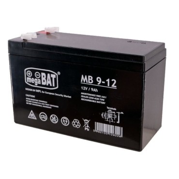 MPL megaBAT MB 9-12 UPS battery Lead-acid accumulator VRLA AGM Maintenance-free 12 V 9 Ah Black