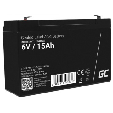 Green Cell AGM40 UPS battery Sealed Lead Acid (VRLA) 6 V 15 Ah