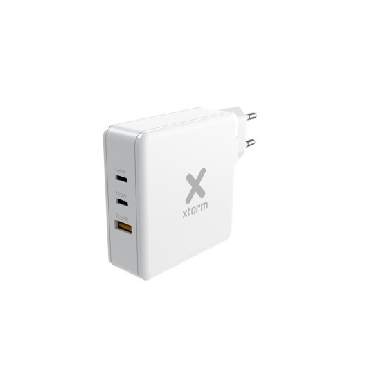 Xtorm 3-port USB charger 140W USB-C PD3.1 EPR GaN, white (USB-C PD EPR 140W, USB-C PD100W, USB-A QC 3.0) Xtorm 3-port USB charger 140W USB-C PD3.1 EPR GaN, white (USB-C PD EPR 140W, USB-C PD100W, USB-A QC 3.0)