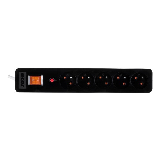 ACAR X5 power extension 1.5 m 5 AC outlet(s) Indoor Black