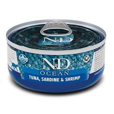 Farmina N&D CAT OCEAN TUNA SARDINE&SHRIMPS 70g