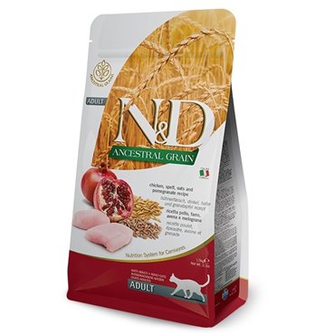 Farmina N&D ANCESTRAL GRAIN CAT CHICKEN. SPELT. OATS AND POMEGRANATE ADULT 1.5kg