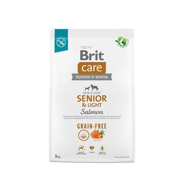 Brit Dry food for older dogs  all breeds (over 7 years of age) Brit Care Dog Grain-Free Senior&Light Salmon 3kg