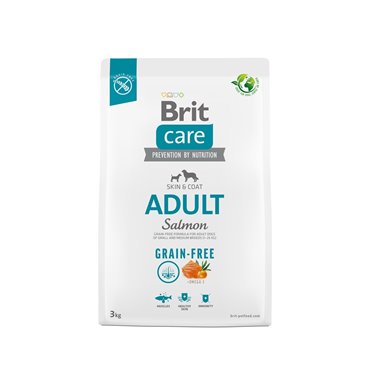 Brit Dry food for adult dogs - BRIT Care Grain-free Adult Salmon - 3 kg