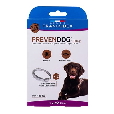 FRANCODEX PrevenDog - collar against ticks - 2 x 75 cm
