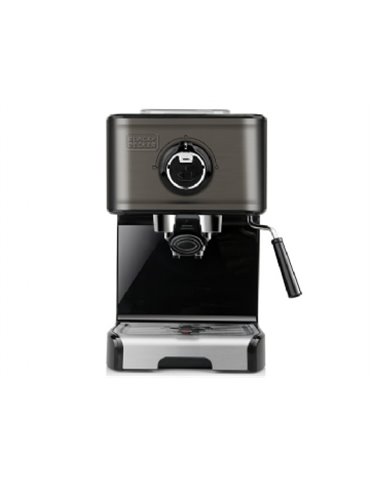 Black & Decker BXCO1200E, Espressomaskin, 1,2 l, Malat kaffe, 1200 W, Silver