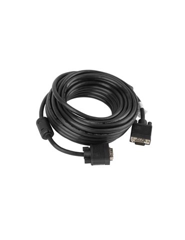 Lanberg CA-VGAC-10CC-0100-B VGA-kabel 10 m VGA (D-Sub) Svart