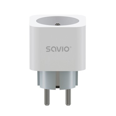 Savio WI-FI smart socket 16A AS-01 White Trådlös Vit