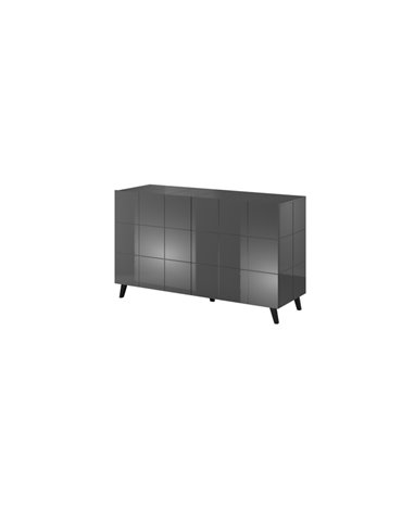 Cama MEBLE Cama sideboard 2D REJA graphite grey gloss/graphite grey gloss