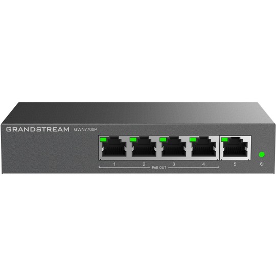 Grandstream Networks GWN 7700P 5xGbE 4xPOE unmanaged switch Grandstream Networks GWN 7700P 5xGbE 4xPOE unmanaged switch
