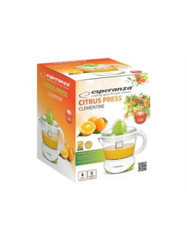 Esperanza CLEMENTINE - Citruspress - 0.7 liter - 25 W - vit/grön