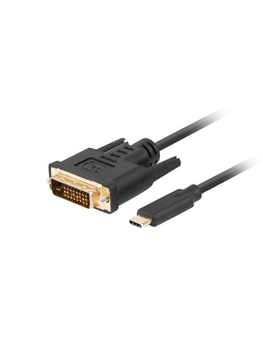 Lanberg CA-CMDV-10CU-0005-BK videokabeladapter 0,5 m USB Type-C DVI-D Svart