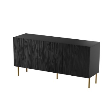 Cama MEBLE JUNGLE chest 152x40.5x74.5 matte black + golden legs