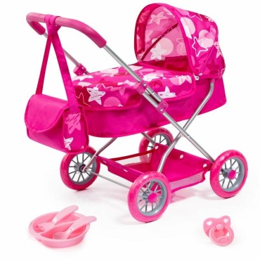 bayer Doll pram BAYER Design 12249AB Smarty with accessories Pink