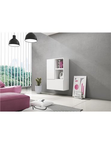 Cama MEBLE Cama TV stand LIFE 300/42/35 white/white gloss