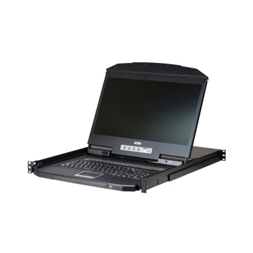 ATEN 16P Short Depth Single Rail LCD KVM SW