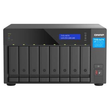 QNAP TVS-h874 NAS Tower Intel® Core™ i5 i5-12400 32 GB DDR4 QuTS hero Black