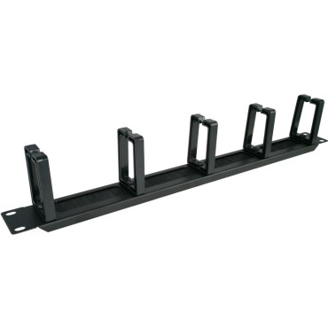 Alantec PK048 1U 19" cable organizer with brushed grommet, 5 plastic holders