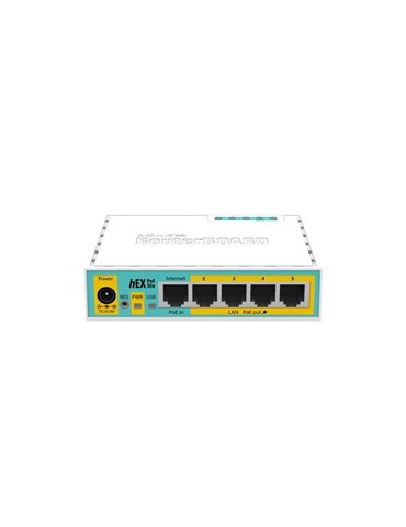 Mikrotik hEX PoE lite kabelansluten router Snabb Ethernet Vit