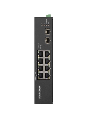 Hikvision DS-3T0510HP-E/HS nätverksswitchar Ohanterad Gigabit Ethernet (10/100/1000) Strömförsörjning via Ethernet (PoE) stöd Sv