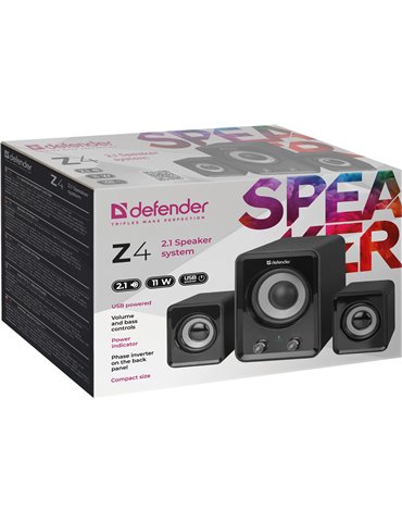 Defender Z4 Svart Kabel 11 W