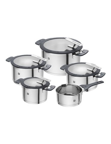 ZWILLING SIMPLIFY 66870-005-0 Pots set Stainless steel 5 pcs. Silver Black