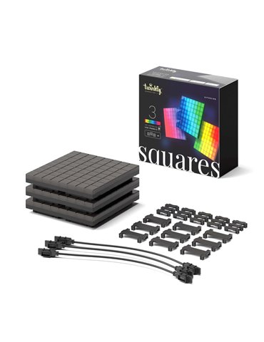 Twinkly Squares Extension Kit Smart belysningskit Svart Wi-Fi/Bluetooth