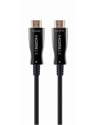 Gembird CCBP-HDMI-AOC-20M-02 HDMI-kabel HDMI Typ A (standard) Svart