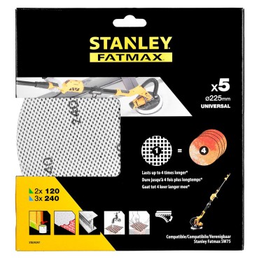 Stanley Sanding paper 2x120g/3x240g STANLEY STA39297P