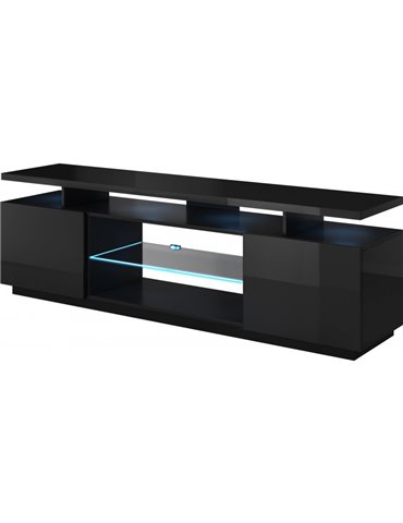 Cama MEBLE RTV cabinet EVA 180x40x52 black glossy