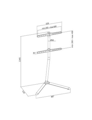 LogiLink Komponenter till montering Fladt panel 32-55