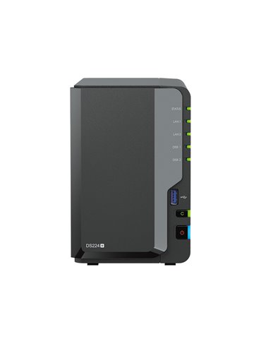 Synology DiskStation DS224+ NAS- & lagringsservrar Skrivbord Nätverksansluten (Ethernet) Svart J4125