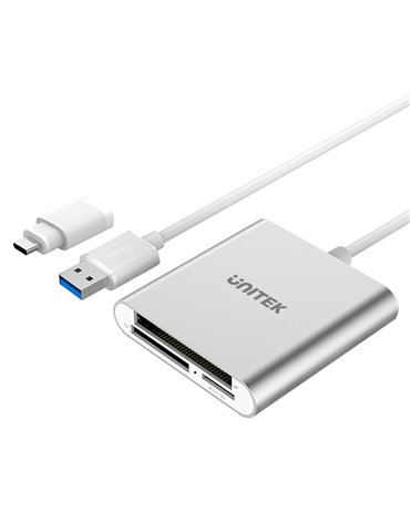 UNITEK Y-9313 kortläsare USB 3.2 Gen 1 (3.1 Gen 1) Silver