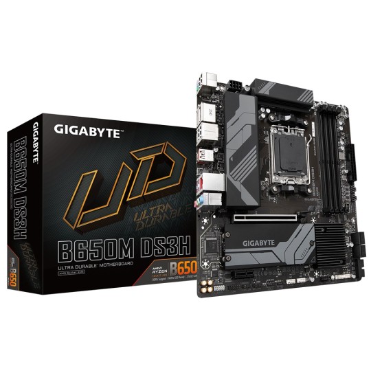 Gigabyte B650M DS3H moderkort AMD B650 AM5-sockel micro ATX