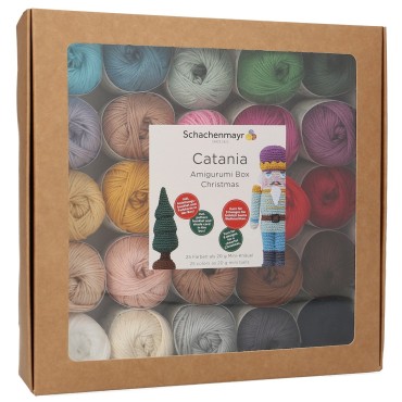 mez crafts Crochet kit (25 colours) Catania Amigurumi Box Christmas DE/EN