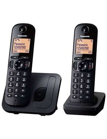 Panasonic KX-TGC212 DECT-telefon Namn och uppringnings-ID Svart
