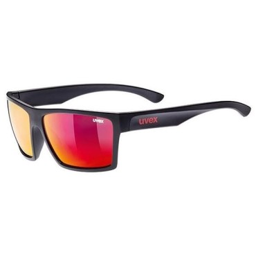 UVEX LGL 29 GLASSES BLACK AND RED